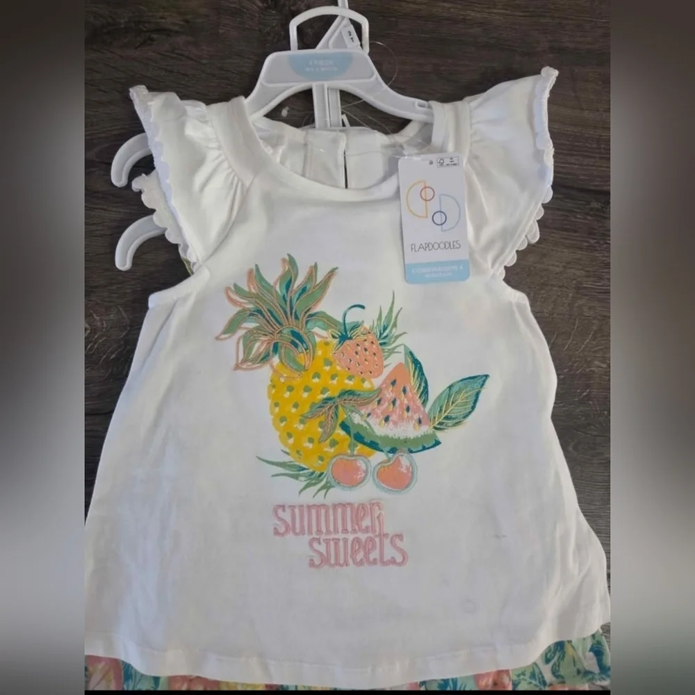 Flapdoodles Girls 4pc Outfit Size 2t NWT